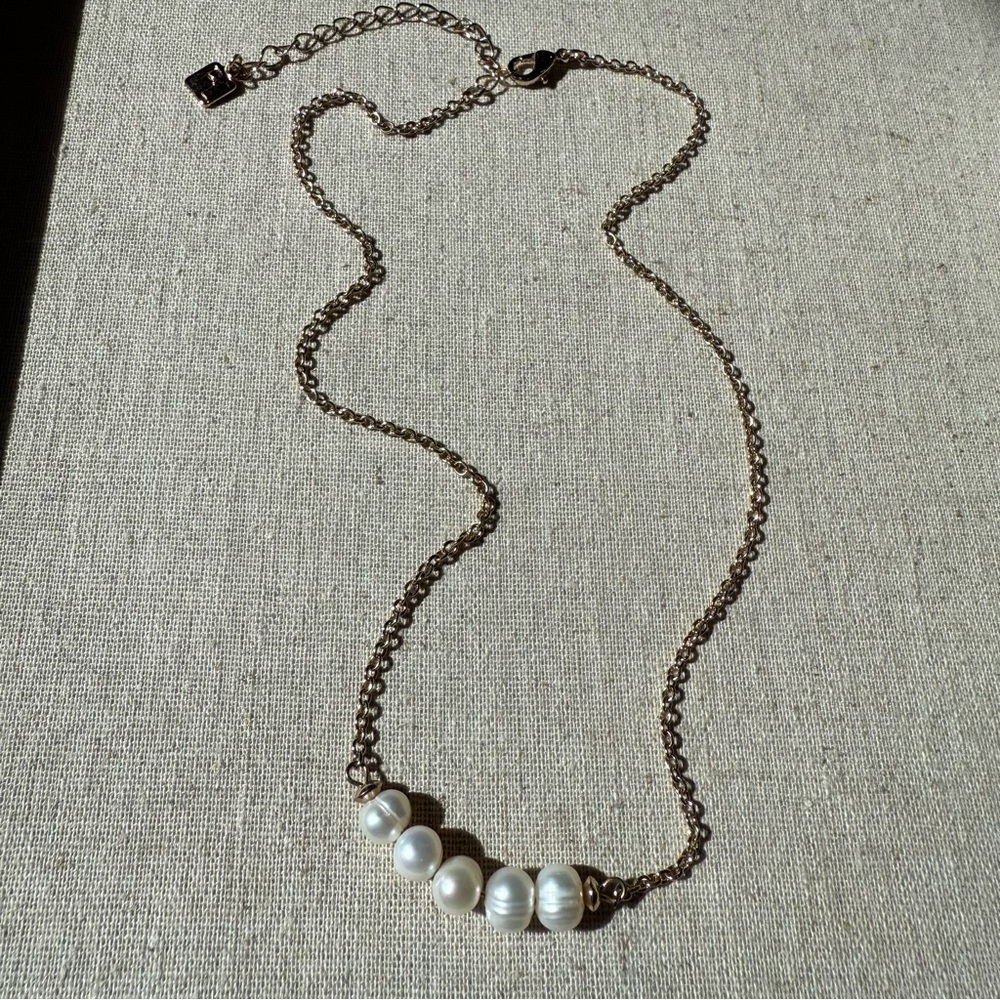 Park Lane Elegant Pearl Necklace with Gold Chain